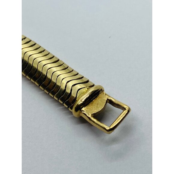 VINTAGE TIFFANY & CO 14k GOLD BRACELET SNAKE FLEX 9.5MM WIDE 6 5/8” Long - Picture 7 of 13